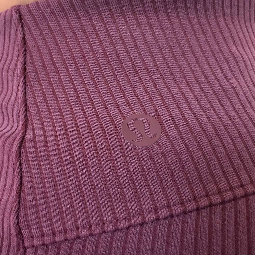 Lululemon Purple Ribbed Flare Pants